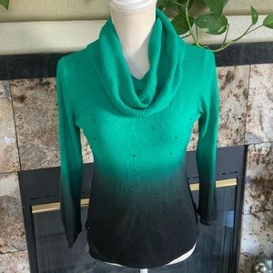 Macys Ombré cowl neck  Embellished  Sweater